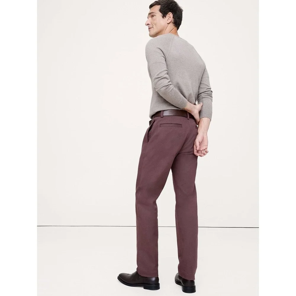 Banana Republic Straight Fit Italian Stretch Chino Purple 30x30 New With Tags